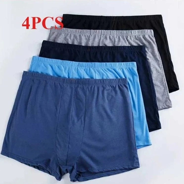Multi Pack Underwear - 4-Pack Men's Big Tall Cotton Boxer