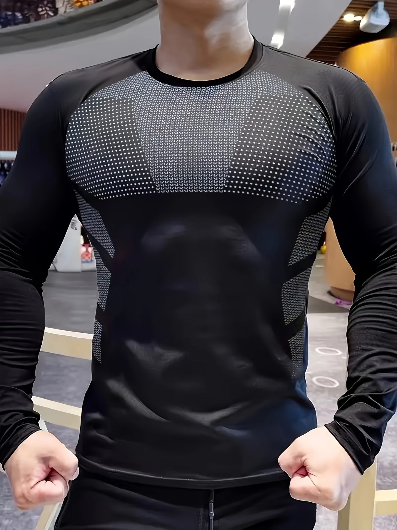 Men's autumn and winter thick  – T Shirt Tight Fit recenzja i cena