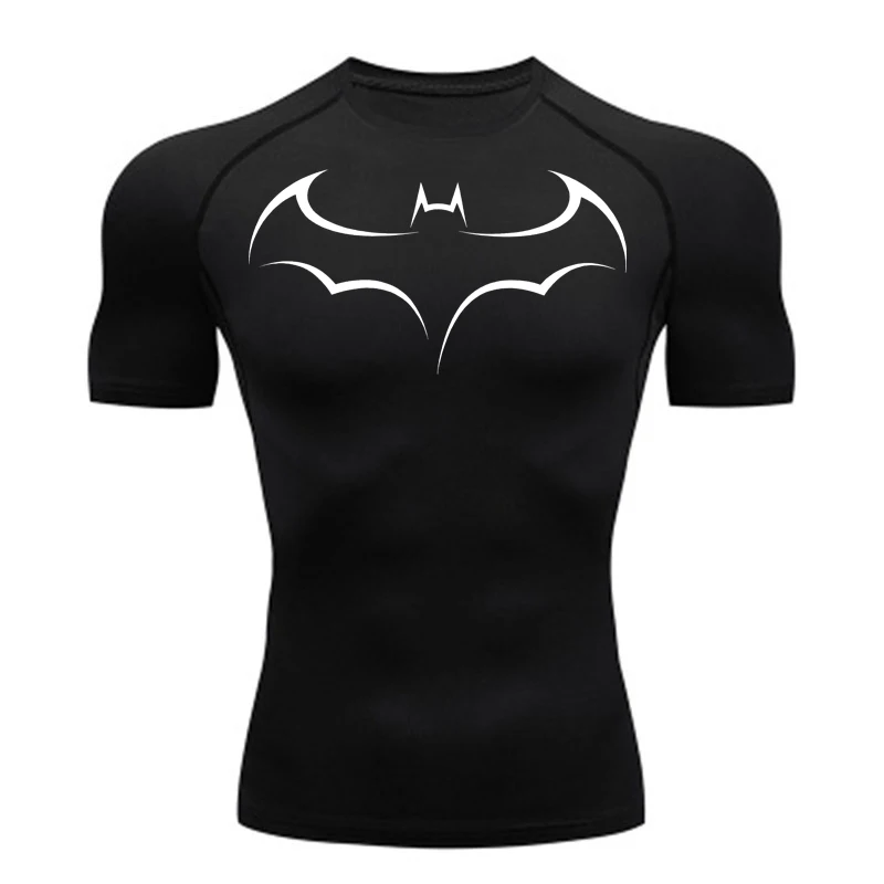 Bat Printed Men's Tight T-Shir – T Shirt Tight Fit recenzja i cena