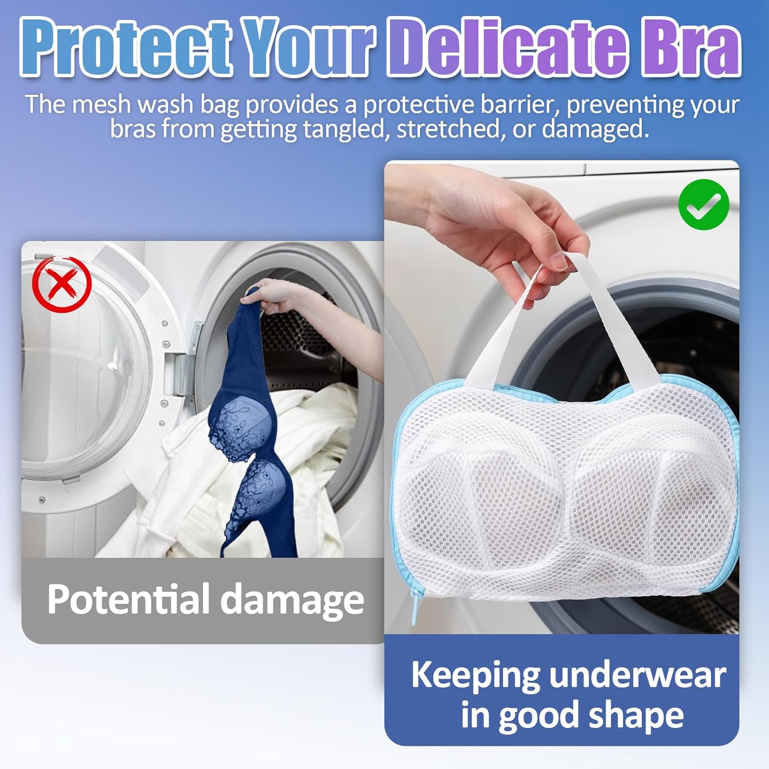 2-Pack Bra Wash Bags- Non-Defo – Multi Pack Underwear recenzja i cena