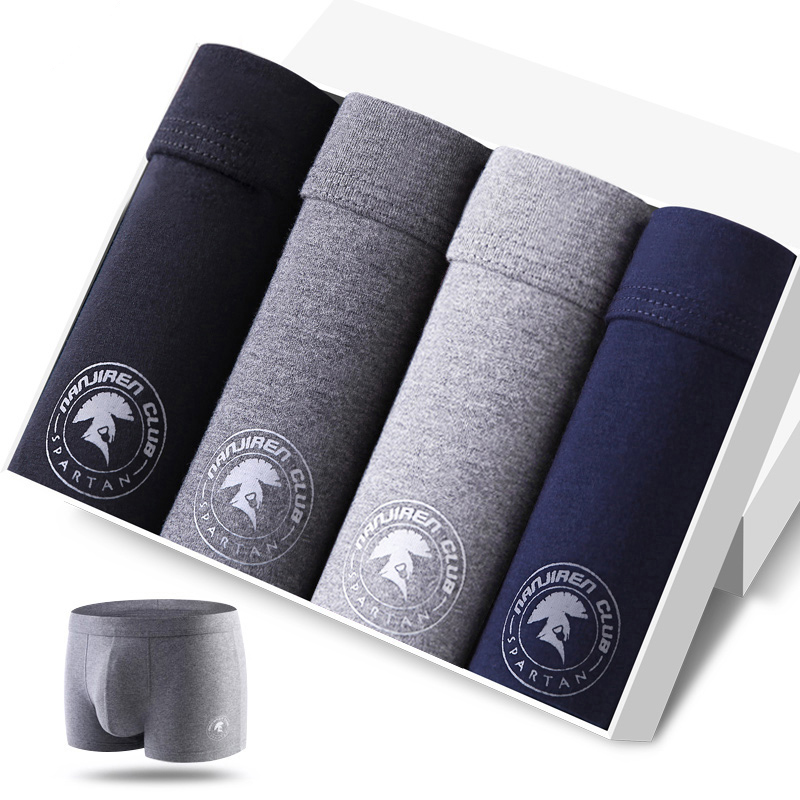 4pcs Men's Panties Sexy Shorts – Boxer Brief Pack Cotton recenzja i cena