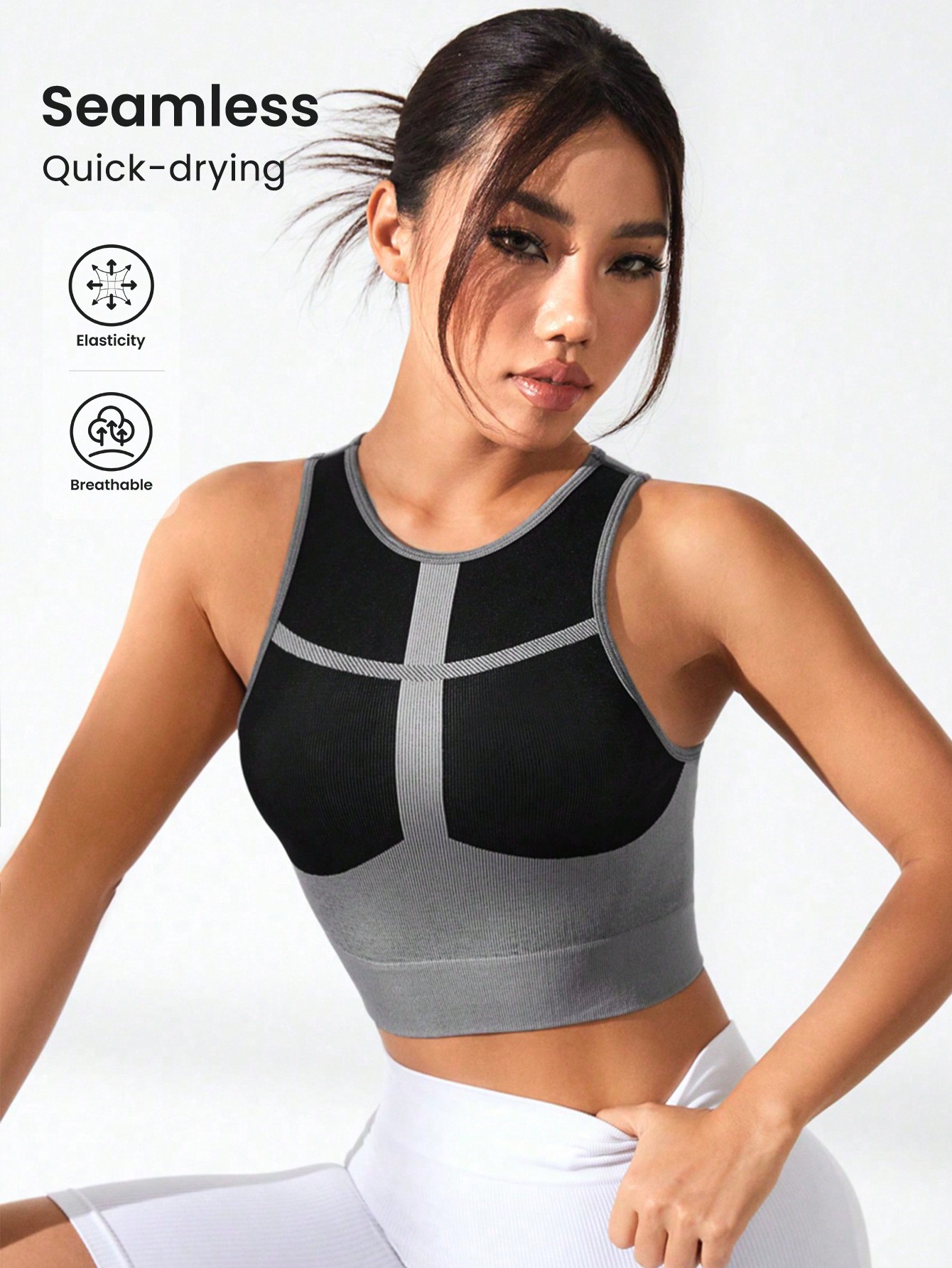 Women Color Block Cross Line R – Tank Top Ribbed recenzja i cena