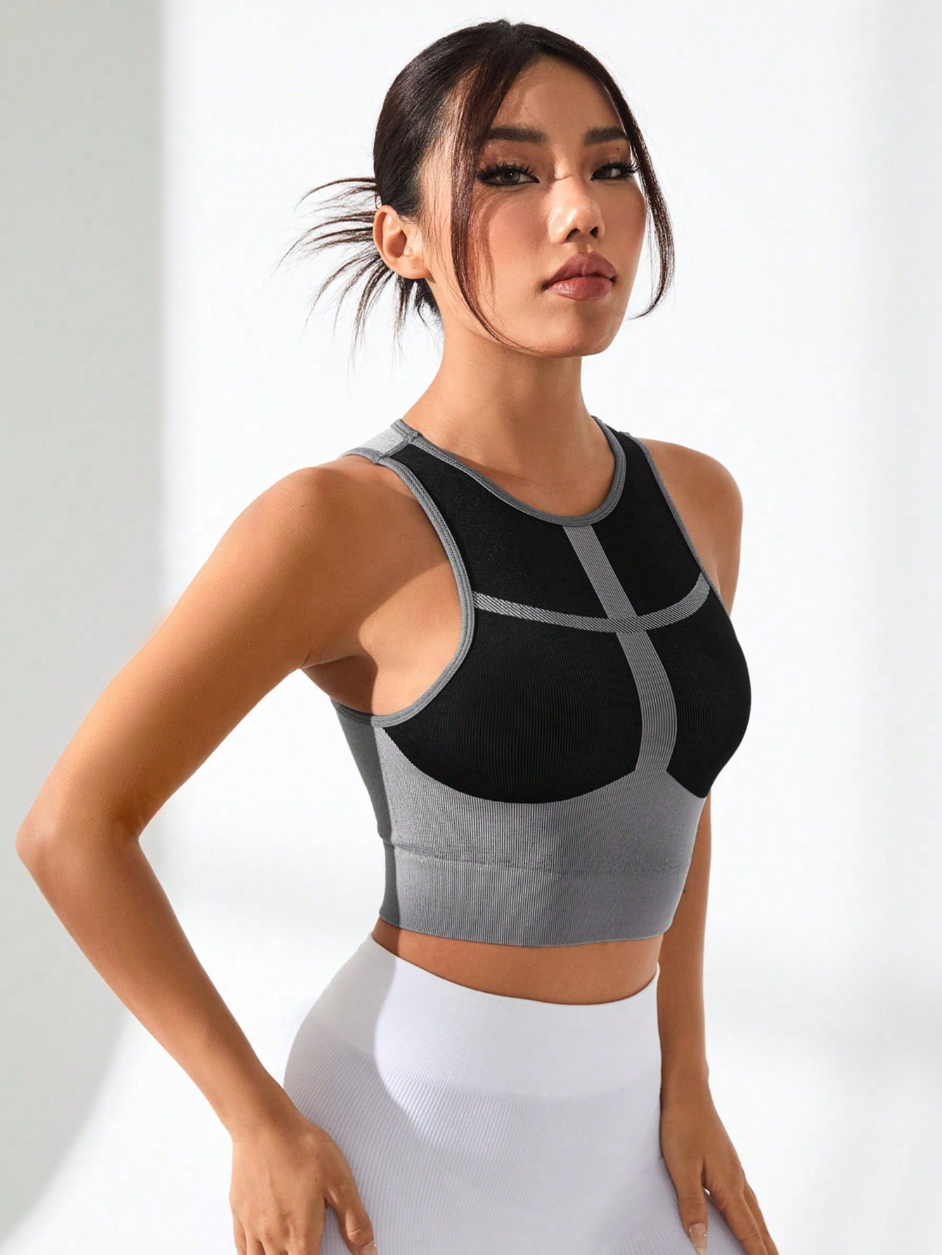 Women Color Block Cross Line R – Tank Top Ribbed recenzja i cena