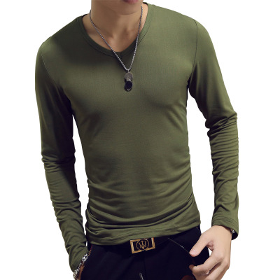 V Neck Mens T Shirts Plain Lon – Undershirt Crew Neck recenzja i cena