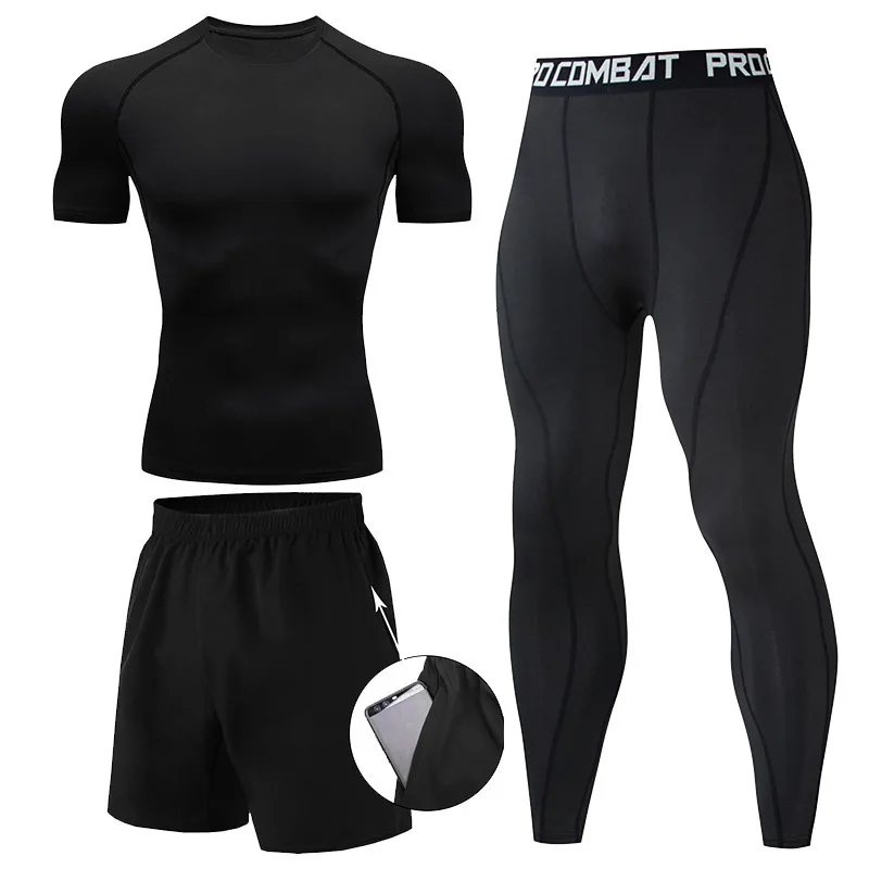 3 Pieces Fitness Suits Athleti – Compression Shorts Athletes recenzja i cena