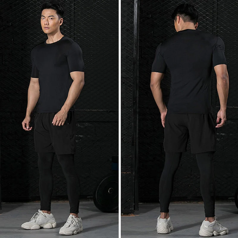 3 Pieces Fitness Suits Athleti – Compression Shorts Athletes recenzja i cena