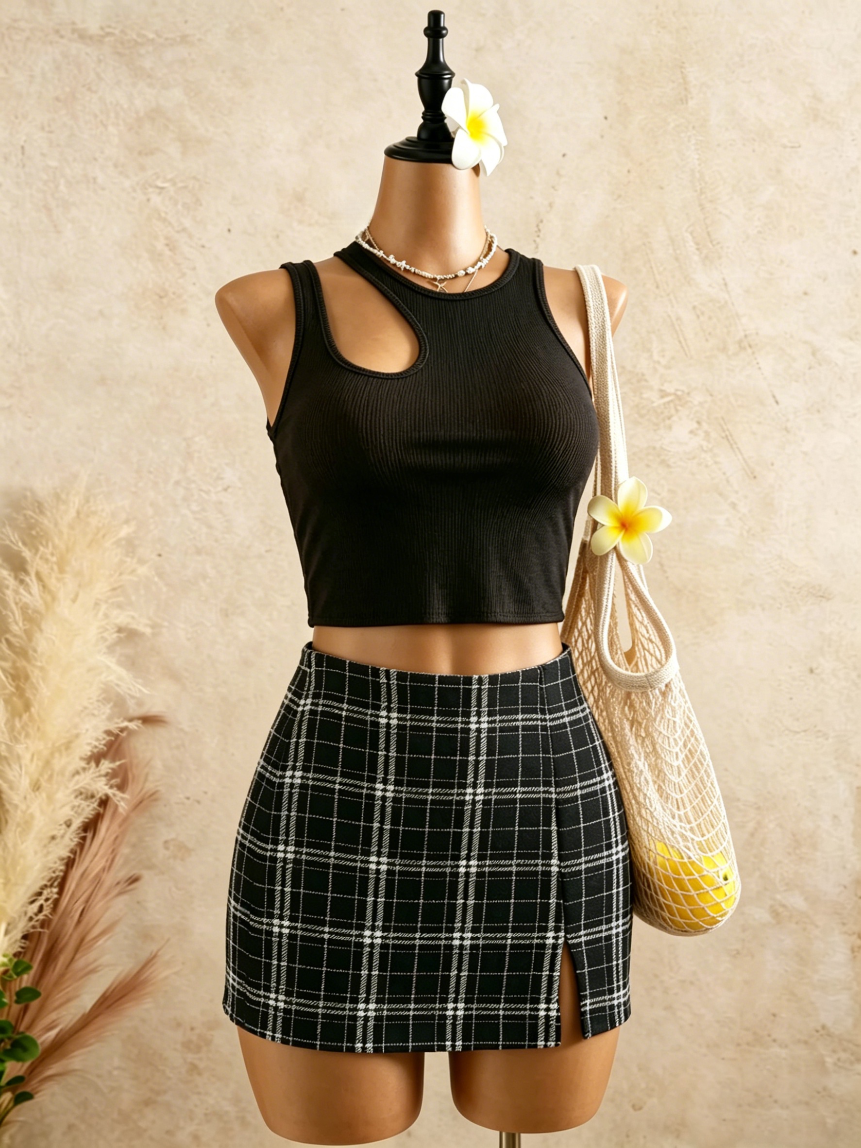 2 Piece Outfits Women Cutout R – Tank Top Ribbed recenzja i cena