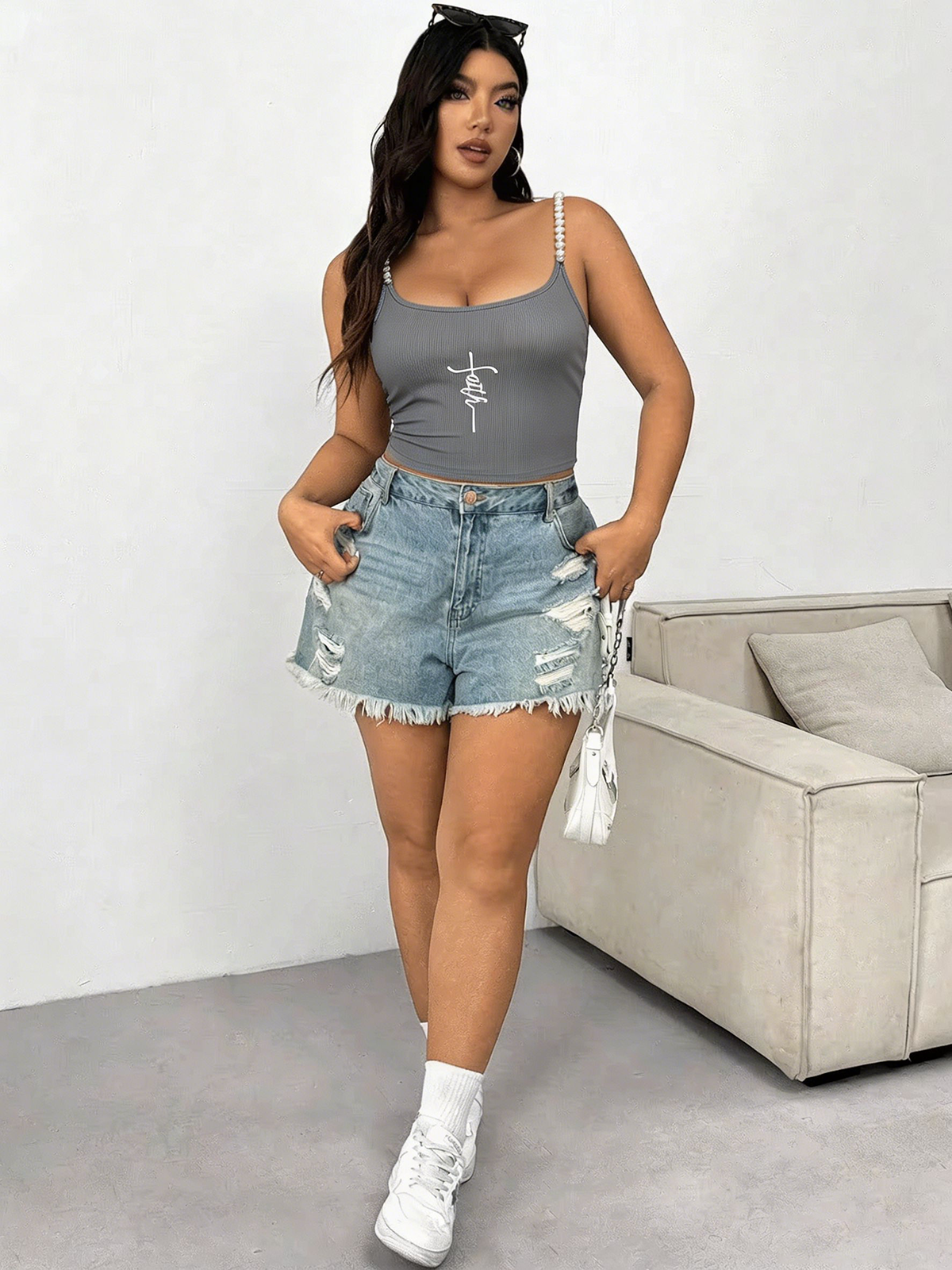 Plus Size Square Neck Pearl St – Tank Top Ribbed recenzja i cena