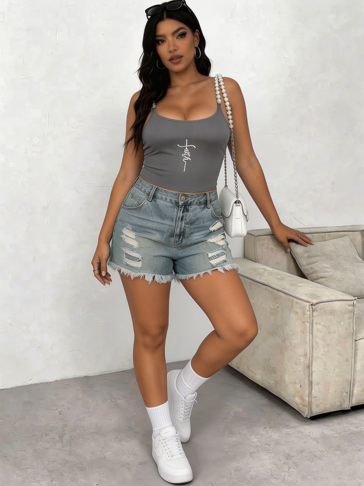 Plus Size Square Neck Pearl St – Tank Top Ribbed recenzja i cena